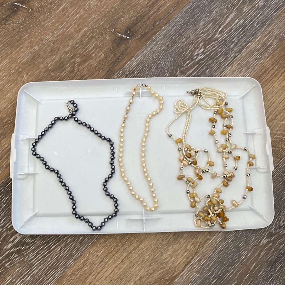 3 costume jewelry necklaces